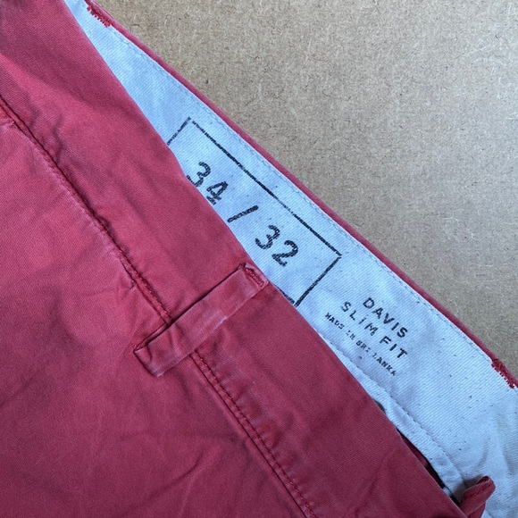 Club Monaco, 34/32 Davis slim fit pants - red - Picture 1 of 2